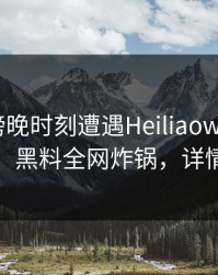 明星在傍晚时刻遭遇Heiliaowang全网热议，黑料全网炸锅，详情揭秘